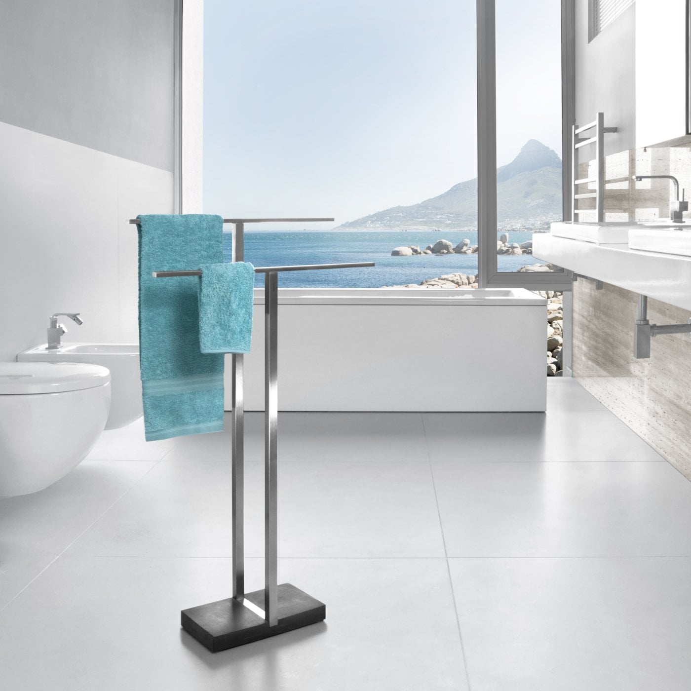 Valet De Chambre Blomus Menoto - Acier Inoxydable Et Plastique - Hauteur 110 Cm - Design Moderne Et Stable - Pour Suspendre Un Costume