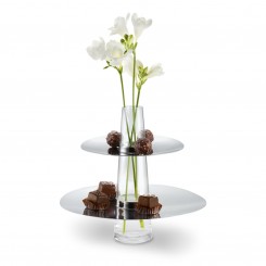 Philippi Etagere mit Vase Fontaine Edelstahl/Glas 129012 