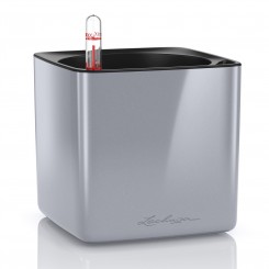 Lechuza Pflanztopf Cube Glossy 14 titanium dust 13516 