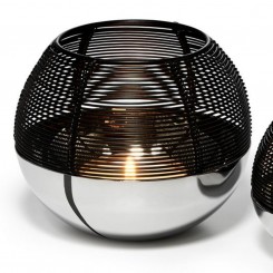 Philippi Teelichthalter Luna M silber/schwarz 190005 