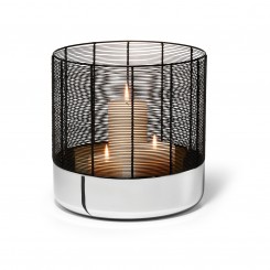 Philippi Windlicht Luna XL silber/schwarz 19007 