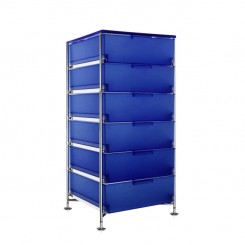 Kartell Mobil Container 6 Schübe kobaltblau 2041L2 