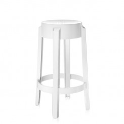 Kartell Arbeitshocker Charles Ghost weiß glänzend 4898E5 