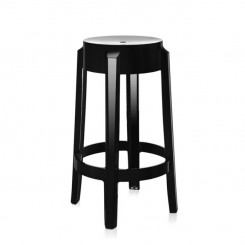 Kartell Arbeitshocker Charles Ghost schwarz glänzend 4898E6 