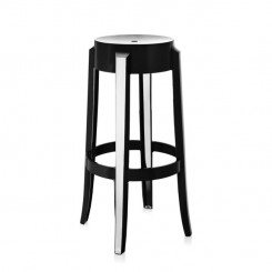 Kartell Barhocker Charles Ghost schwarz glänzend 4899E6 