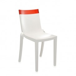 Kartell Stuhl Hi-Cut weiß rot 5850W6 