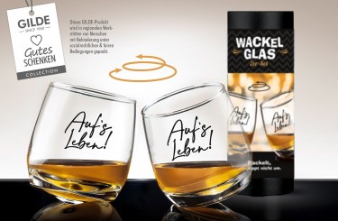 Wackelglas "Auf´s Leben!" 2er-Set 60656 