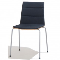 Wiesner Hager Stapelstuhl update_b Buche, gepolstert, hoher Rücken 6330_262, konfigurierbar 