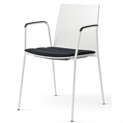 Wiesner Hager Stapelstuhl update_b mit AL, Eiche, Sitzpolster 6333_701, konfigurierbar 