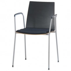 Wiesner Hager Stapelstuhl update_b mit AL, Schichtstoff, gepolstert 6335_202 konfigurierbar 