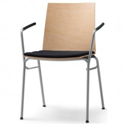 Wiesner Hager Stapelstuhl update mit AL, Buche, Sitzpolster 6351_201, konfigurierbar 