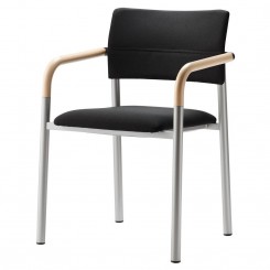 Wiesner Hager Stapelstuhl aluform_3 6431-113 Buche-AL/Komfortpolster/umpolstert konfigurierbar 