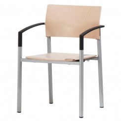 Wiesner Hager Stapelstuhl aluform_3 6432-100 Kunststoff-AL/Holz konfigurierbar 