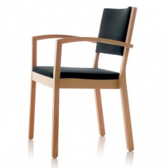 Wiesner Hager S13 Stapelstuhl mit AL 6711-103 Buche/gepolstert konfigurierbar 