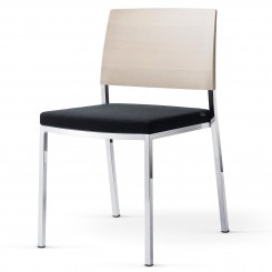 Wiesner Hager Stapelstuhl Sign_2 6830-701 Eiche/Sitzpolster konfigurierbar 