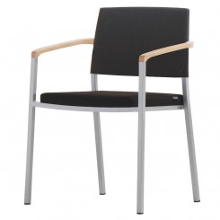 Wiesner Hager Stapelstuhl Sign_2 mit Buche-AL 6831-103 gepolstert konfigurierbar 