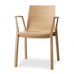 Wiesner Hager arta Stapelstuhl mit AL 6891-700 Eiche konfigurierbar 