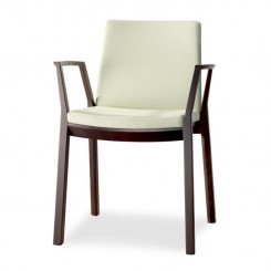 Wiesner Hager arta Stapelstuhl mit AL 6891-702 Eiche/gepolstert konfigurierbar 