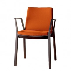 Wiesner Hager arta Stapelstuhl mit AL 6891-703 Eiche/umpolstert konfigurierbar 