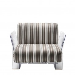 Kartell Pop Outdoor Sofa gestreift taubengrau 704165 