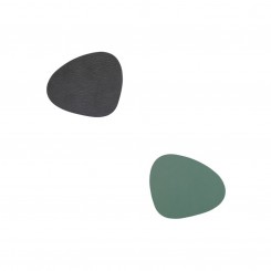 Lind DNA Glasuntersetzer Curve wendbar anthrazit/pastellgrün 981811 