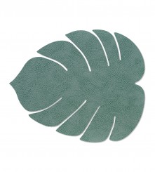 Lind DNA Tischset Monstera Leaf L 37x44cm Hippo pastellgrün 989949 