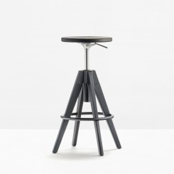 Pedrali Arki-Stool Barhocker ARKW6 - Eiche schwarz/schwarz