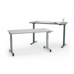Assmann Cantaris höhenverstellbarer Steh-Sitz-Tisch, T 80 cm,  konfigurierbar 