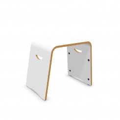 Assmann Consento Bergamo Hocker weiß, stapelbar weiß