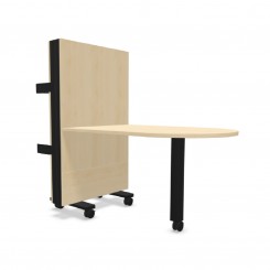 Assmann Syneo Part, Wondawall, Trennwand, mit Tisch, auf Rollen, konfigurierbar 