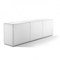 Bank Pomp Leder schneeweiss B20010 