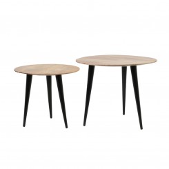 Beistelltische S/2 2er Set CHAKIR Holz braun/schwarz 6754464 