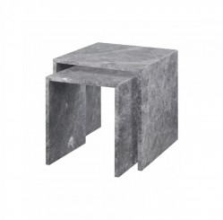 Blomus VARU Set 2 Beistelltische Tundra Gray Marmor 66944 
