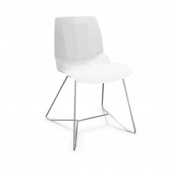 Caimi Kaleidos Stuhl weiß Kufengestell, 2er Set weiß Kufen