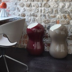 Casamania Abfallbehälter Korzina CM8881-R3005 - Weinrot glänzend 