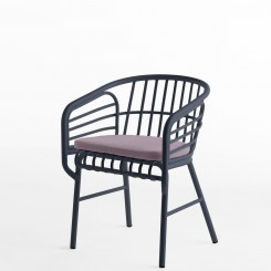 Casamania Armlehnstuhl Raphia Alluminio CM8732 