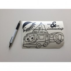 Aufkleber A5 schwarz 