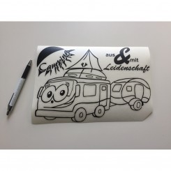 Aufkleber A4 schwarz 