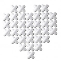 Umbra Wanddeko Cross Stitch 3D weiß 470335-660 