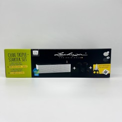 Lechuza Cube Color Triple mit Stick-System und Kräuterschere schiefergrau 13678 