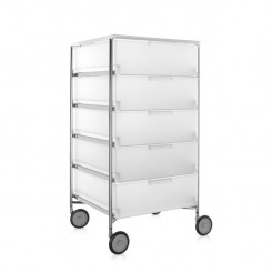 Kartell Mobil Container 5 Schübe mit Rollen eisfarben 2034L1 