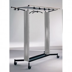 Fahrbare Garderobe mit 2 Stangen Fargo FC-2 