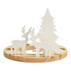 Adventsgesteck Adventskranz Baum/Hirsch Porzellan/Holz 10043349 