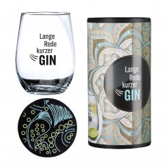 Ginglas rund „Lange Rede kurzer GIN“ 62516 