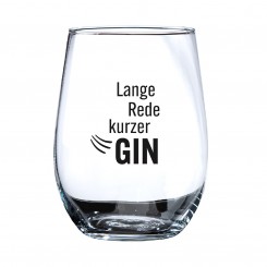 Ginglas „Lange Rede kurzer GIN“ rund 62516 
