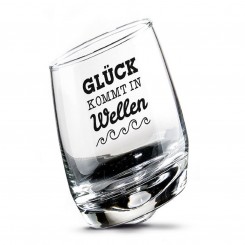 Wackelglas "Glück kommt in Wellen" 2er-Set 46906 