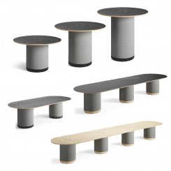 Glimakra Woofer Meeting Table, akustisch wirksamer Tisch, konfigurierbar 