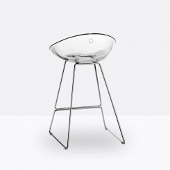 Pedrali Gliss 902 Barhocker mit transparenter Sitzschale 
