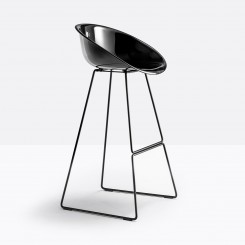 Pedrali Gliss 902 Barhocker mit schwarzer Sitzschale 