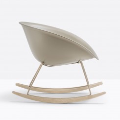 Pedrali Gliss Swing 350 Lounge Sessel, weiß Schaukelstuhl 